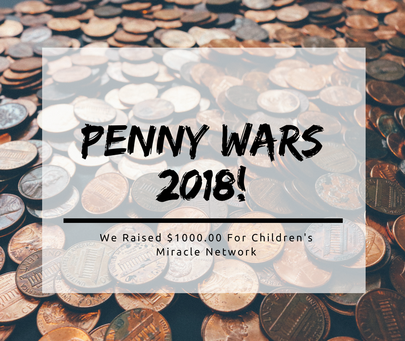 Penny Wars 2018: We raised $1000!